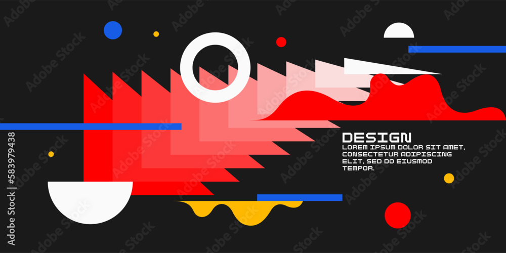 Obraz premium Trendy abstract background. Composition forms. Modern vector illustration