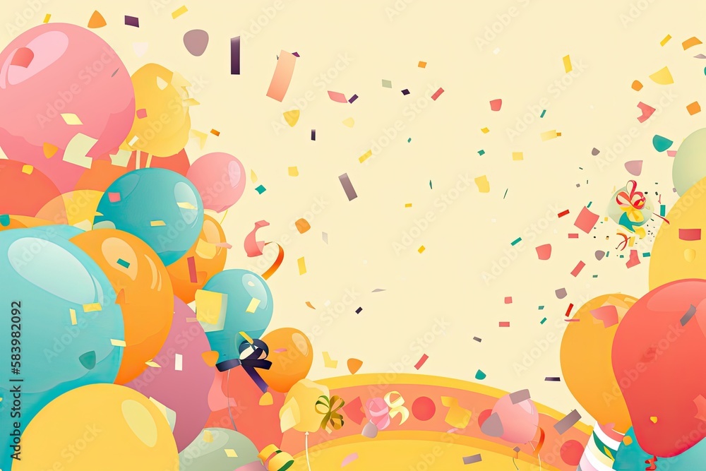 birthday celebration child background AI generative art birthday celebration child background AI generative art