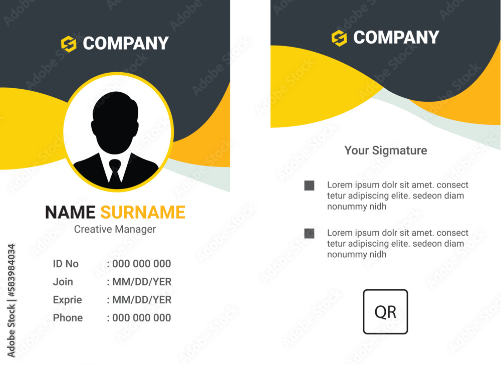 Vector corporate id card design template