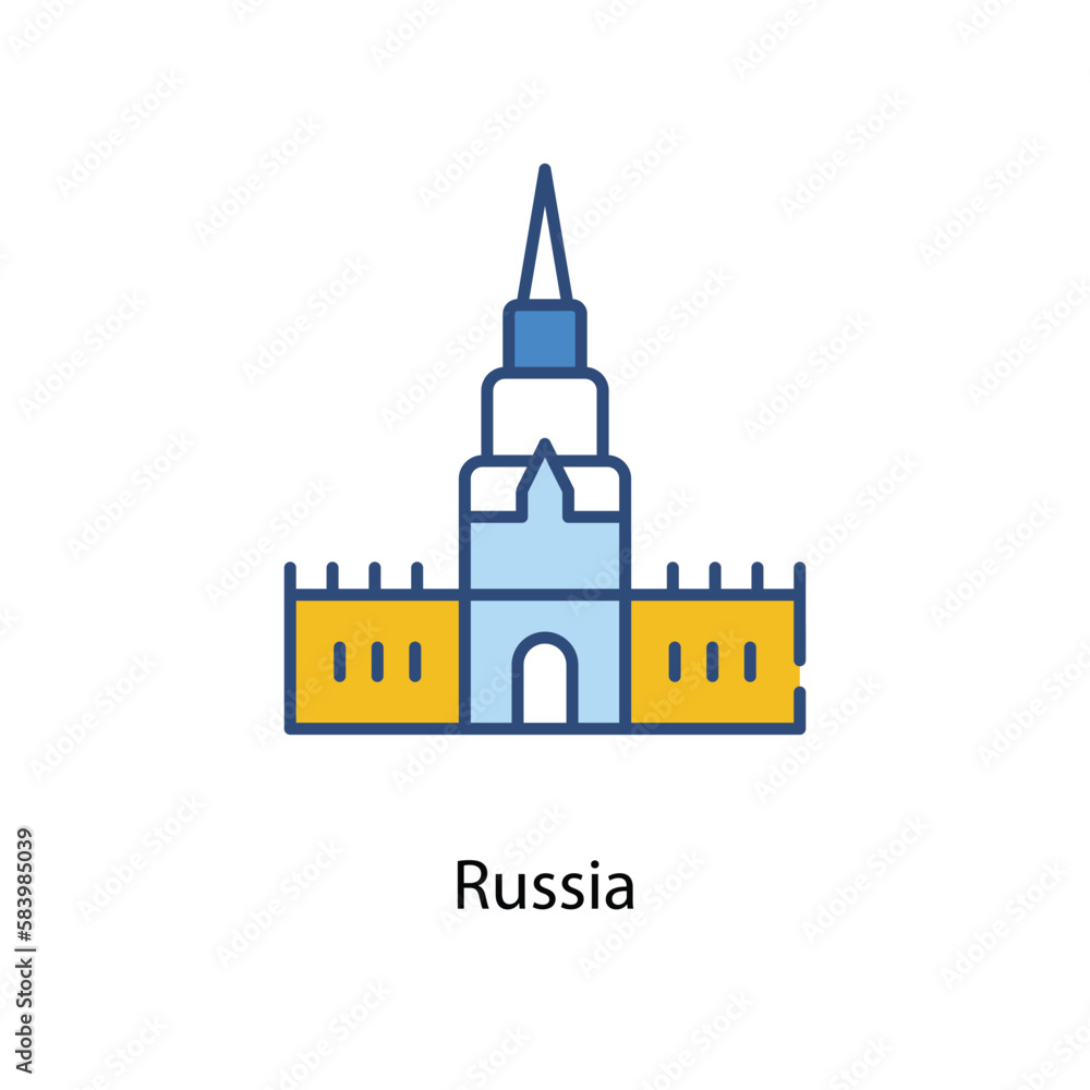 Russia icon. Suitable for Web Page, Mobile App, UI, UX and GUI design.