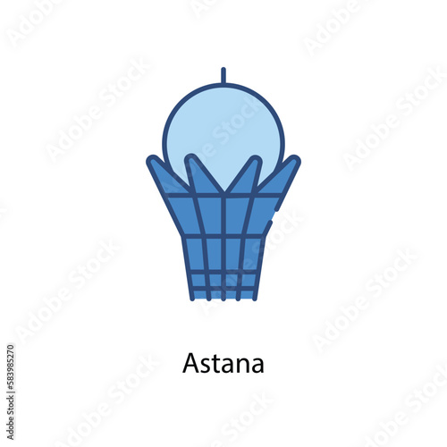 Astana icon. Suitable for Web Page, Mobile App, UI, UX and GUI design.