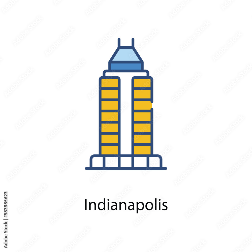 Indianapolis icon. Suitable for Web Page, Mobile App, UI, UX and GUI design.