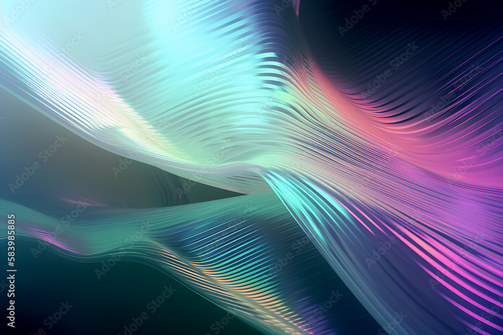 fractal burst background, 3D abstract neon wave gradient, banner, wallpaper. Generative AI fractal burst background, 3D abstract neon wave gradient, banner, wallpaper. Generative AI