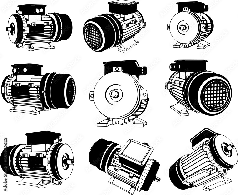Drawing Heavy Industrial Water Pump Hand Stock Vector Royalty Free  647495659  Shutterstock
