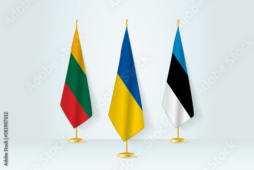 Meeting concept between Ukraine, Lithuania and Estonia.