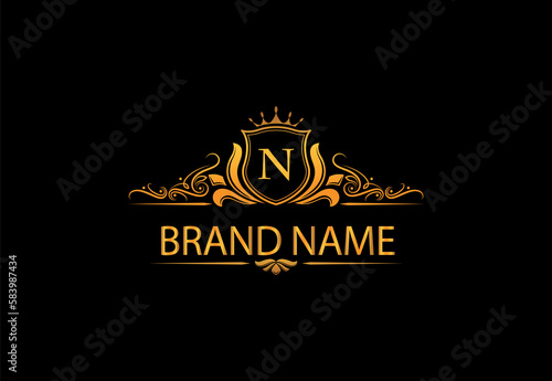 Canvas Print This is a luxury latter golden logo design
