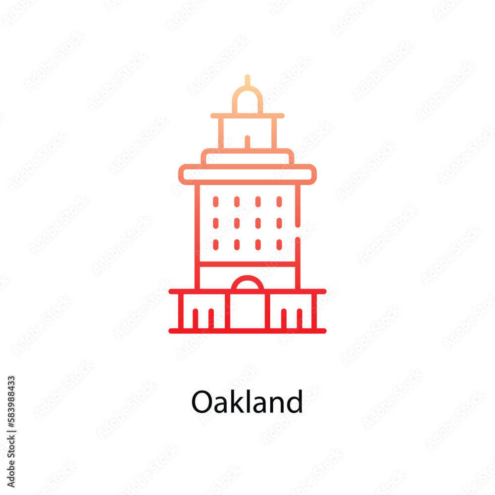 Oakland icon. Suitable for Web Page, Mobile App, UI, UX and GUI design.