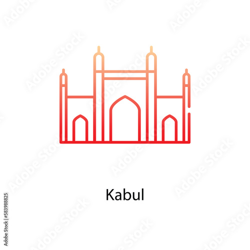 Kabul icon. Suitable for Web Page, Mobile App, UI, UX and GUI design. photo