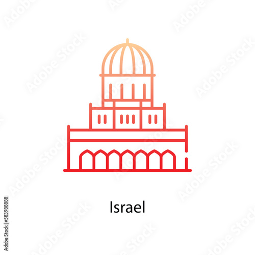 Israel icon. Suitable for Web Page, Mobile App, UI, UX and GUI design.