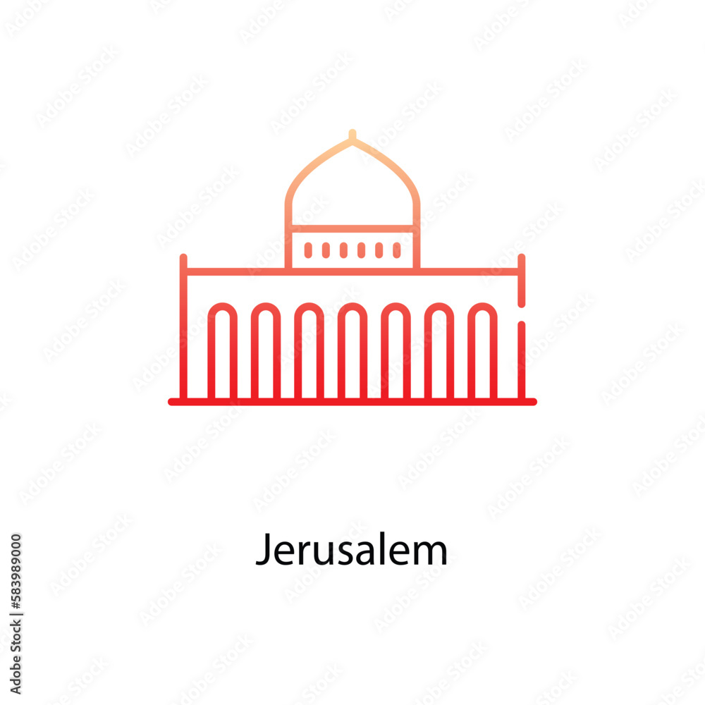 Jerusalem icon. Suitable for Web Page, Mobile App, UI, UX and GUI design.