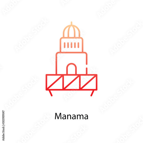 Manama icon. Suitable for Web Page, Mobile App, UI, UX and GUI design.