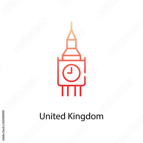 United Kingdom icon. Suitable for Web Page, Mobile App, UI, UX and GUI design.