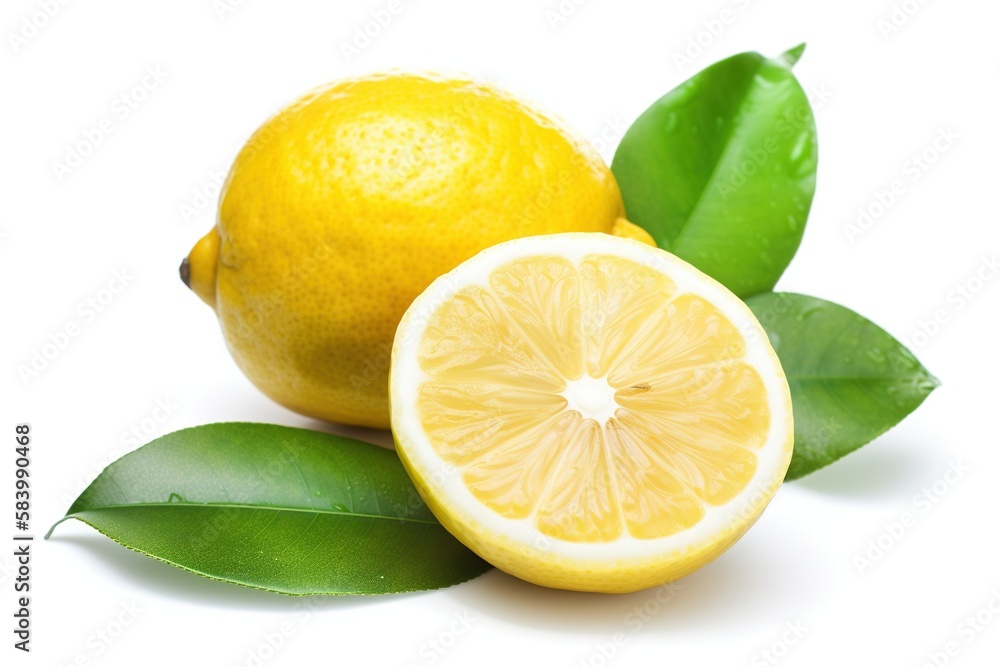 lemon on white background