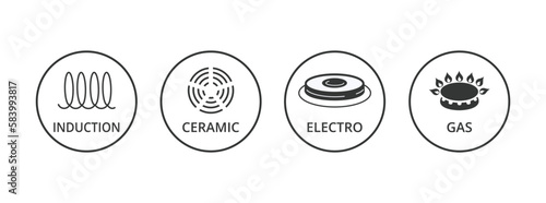 Set of cookin stove burners. 