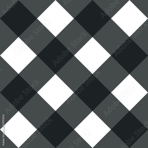 Tile grey, black and white plaid vector pattern for seamless decoration wallpaper