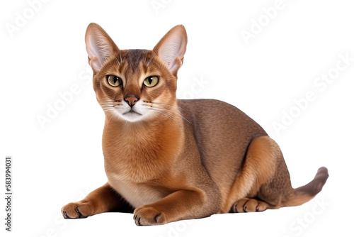 Abyssinian Cat on isolated transparent background, png. Generative AI © Ян Заболотний