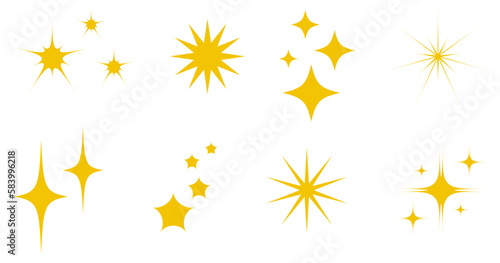 Set of yellow stars