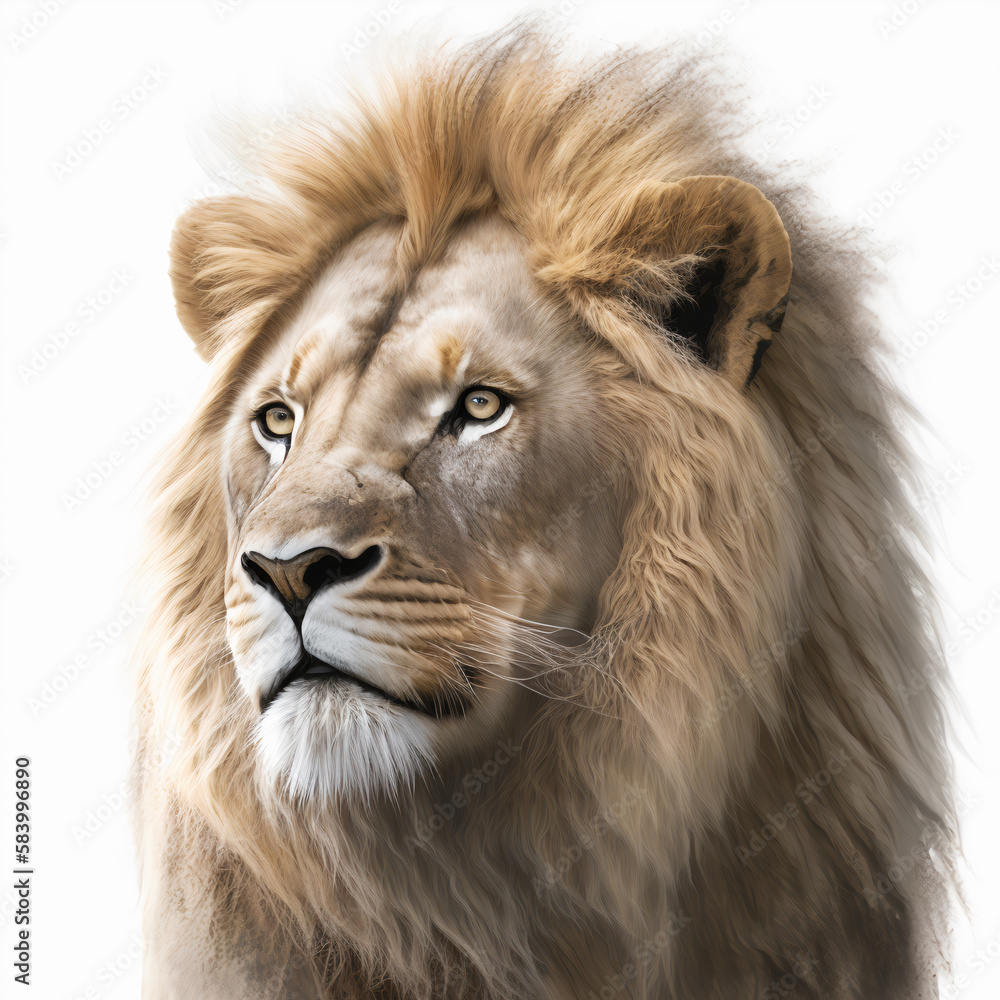 portrait of a lion panthera leo