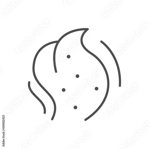 Unpleasant smell line outline icon