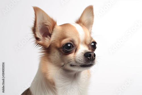 Chihuahua Dog On White Background. Generative AI © Ян Заболотний
