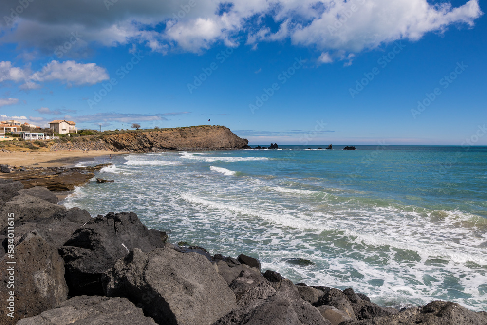 Pointe du Cap d'Agde depuis   la jetée est du port