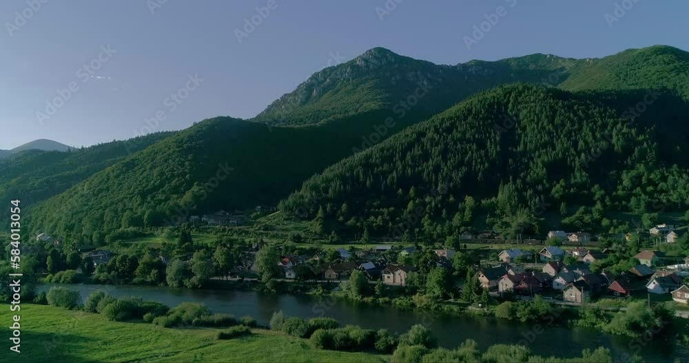 Aerial shot of mountain valley (Central Europe) Aerial shot of mountain valley (Central Europe)