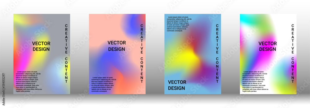 Artistic covers design. Creative fluid colors backgrounds. Set of abstract covers