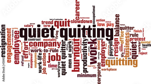 Quiet quitting word cloud