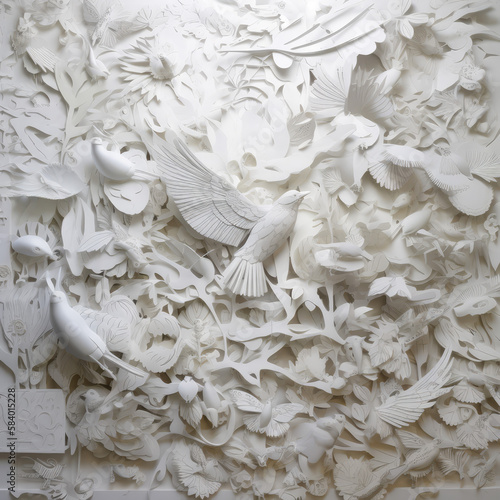 The Beauty of Paper Craft: A Scenic Nature Landscape Brought to Life Through Meticulous Folding and Cutting