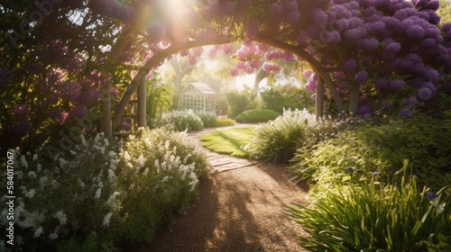 Lilac Garden's Serenity: A Captivating Snapshot of Nature's Beauty 