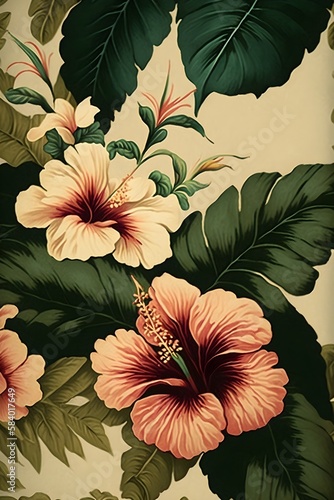 Wallpaper Mural seamless floral background Torontodigital.ca