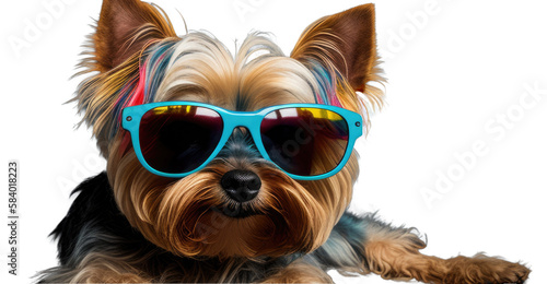 Yorkshire terrier in sunglasses © Vladyslav
