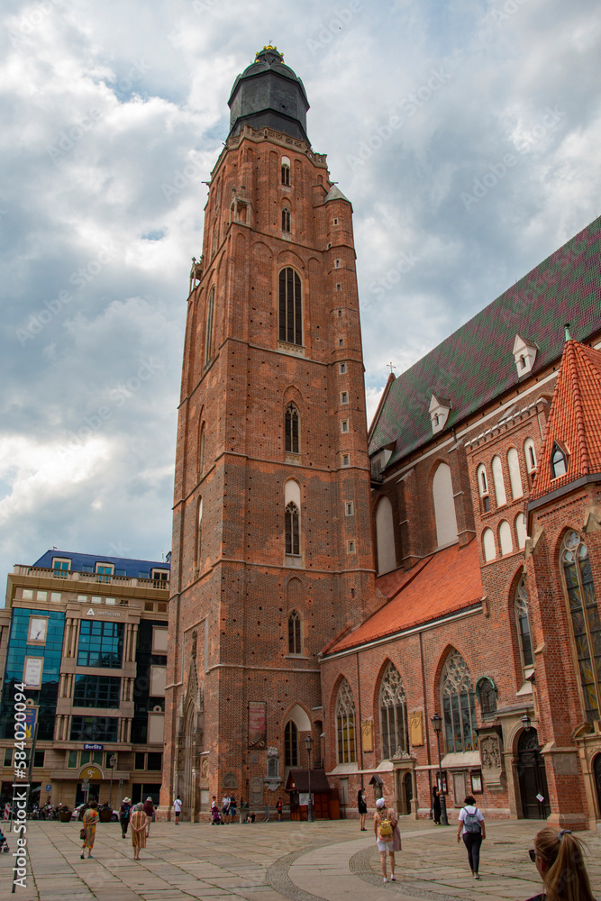 Tower of the Church of St. Elisabeth in Wroclaw