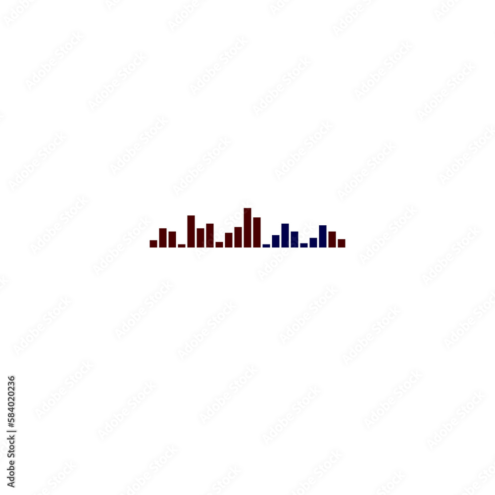 Audio equalizer in two colors Audio equalizer in two colors