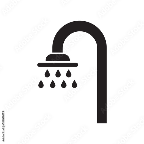 shower icon logo vector design template