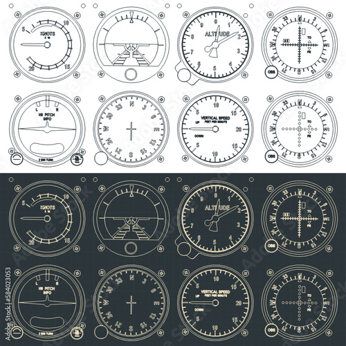 Airplane control panel