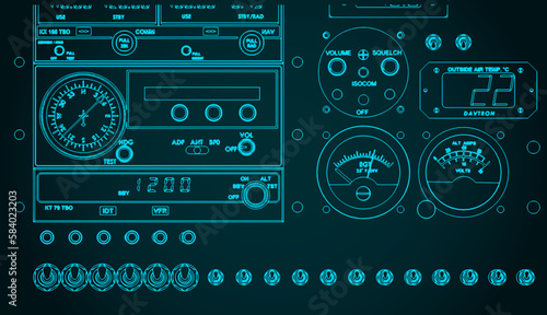 Airplane control dashboard