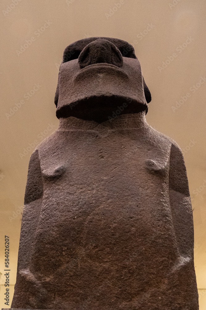The British Museum. Hoa Hakananai'a is a moai statue from Easter Island