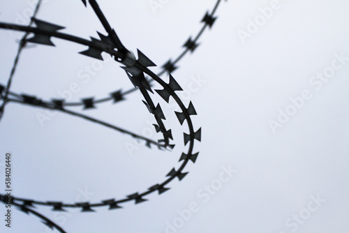 Detail of barbed wire.