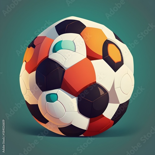 soccer ball with flag