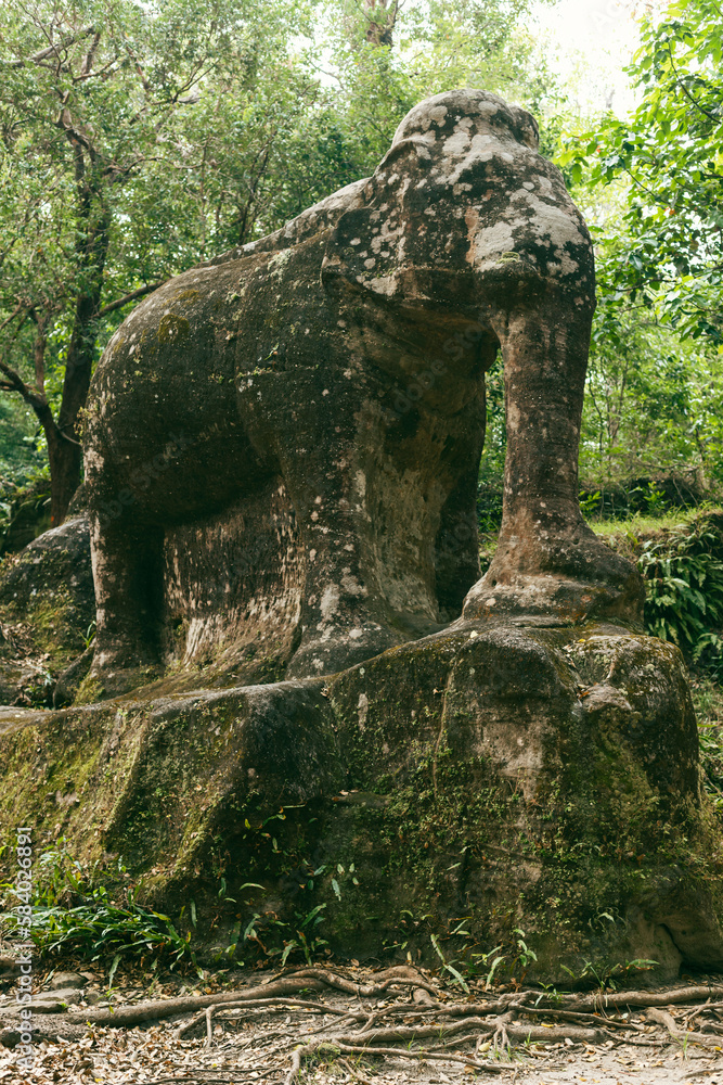 Elephant statue in Phnom kulen national park, Cambodia