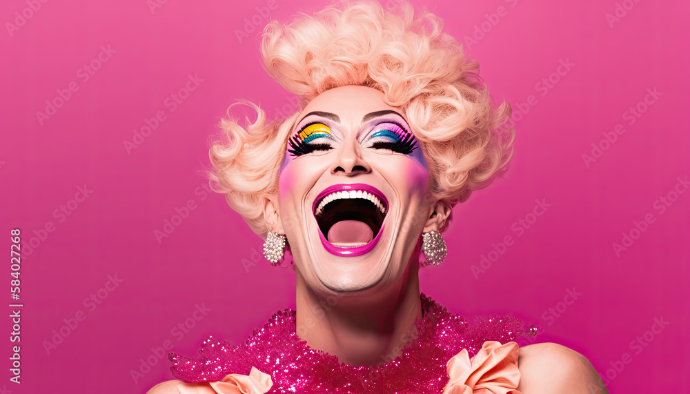 Generative Illustration Ai of a gay person smiling proud of his condition Generative Illustration Ai of a gay person smiling proud of his condition