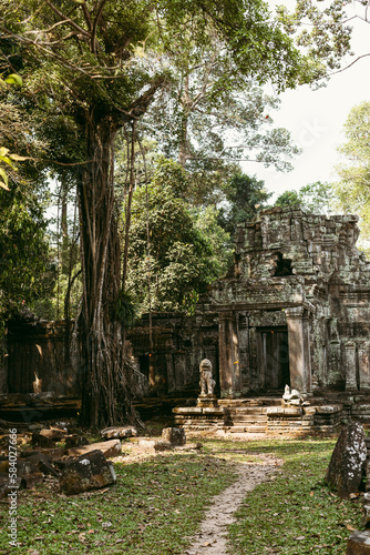 Angkor wat temple ruins  Cambodia