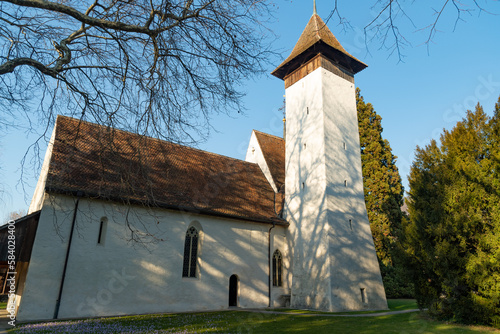 Scherzligen church in Thun in Switzerland photo