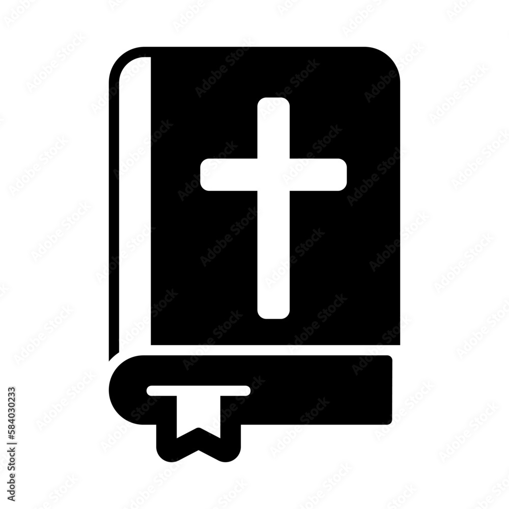 Holy bible wedding isolated vector glyph icon Holy bible wedding isolated vector glyph icon