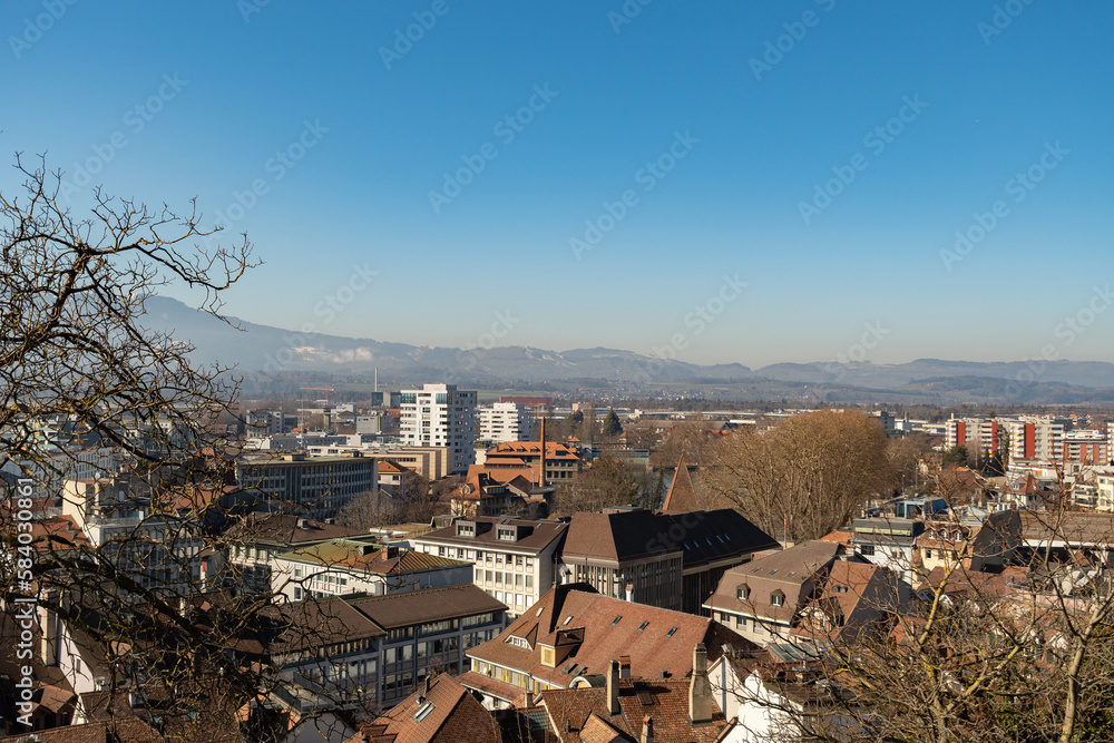View over the city of Thun in Switzerland