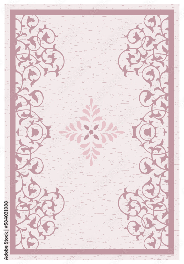 Classic patterned Leaf motif framed melange carpet pattern Classic patterned Leaf motif framed melange carpet pattern