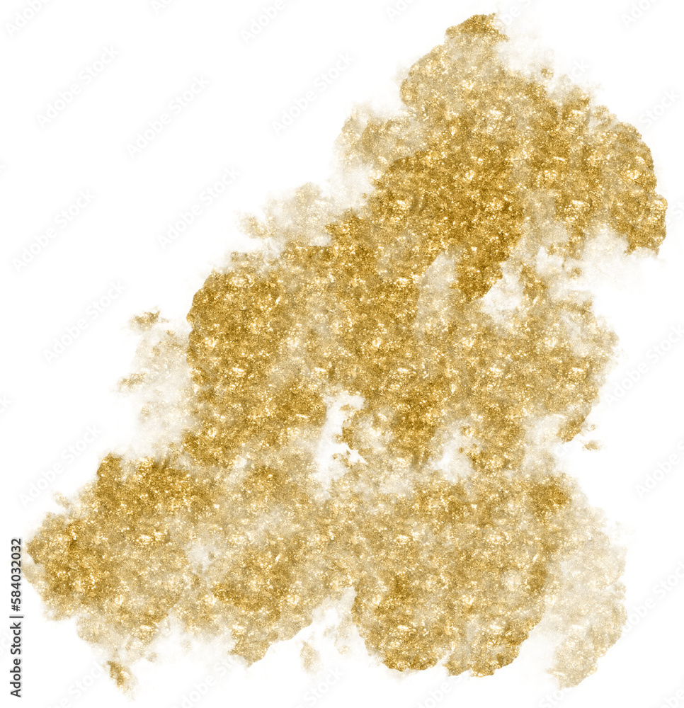 Gold Glitter Smoke Abstract Shape Gold Glitter Smoke Abstract Shape