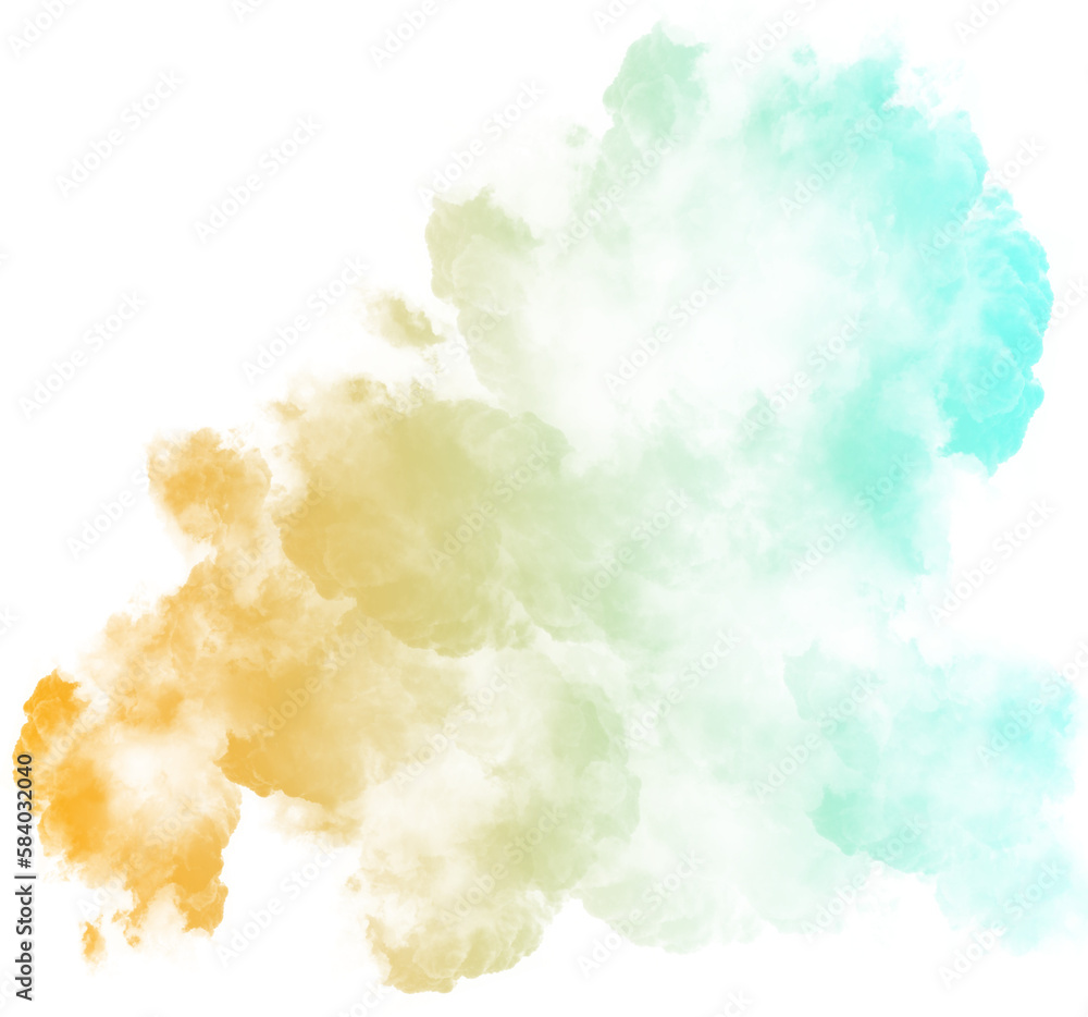 Blue and Orange Gradient Smoke Abstract Shape Blue and Orange Gradient Smoke Abstract Shape