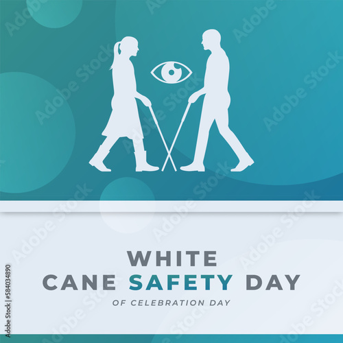 White Cane Safety Day Celebration Vector Design Illustration for Background, Poster, Banner, Advertising, Greeting Card